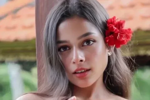 Ashwitha Nude in Red Floral Dress Photoshoot Showing Her Big Ass Sex Video