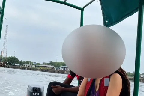 SexyIndianWife Stripping Shows Her Big Boobs On A Moving Boat Teasing The Boatman For A Wild Ride