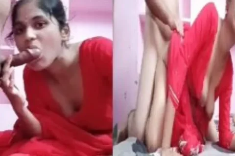 Red saree bhabhi sex after blowjob viral porn