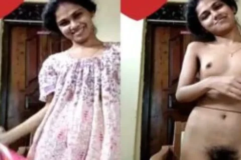 Dense hairy pussy girl nude show on VC
