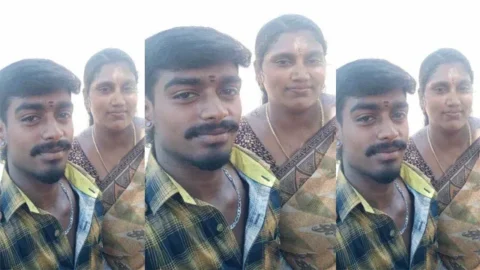 Mature Aunty Affair Young Boy in Field Having Fun With Lover