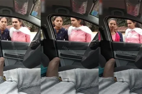 Guy Flash Big Dick College Girls Shocked In Car