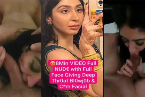 NRI Desi Girl Showing Her Perfect Body Sucking Blowjob with Full Face