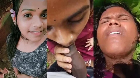 Desi GF Sucks Dick Outdoors Then Gets Rough Fucked by Her Boyfriend