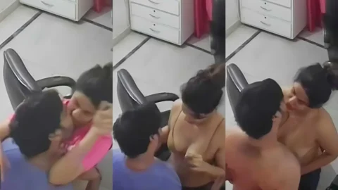 Leaked CCTV Footage of Married Aunty Fucking Her Boss in Office