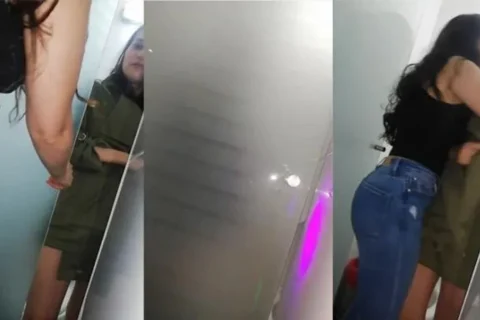 Indian girls ke beech washroom mein hua Lesbian Sex