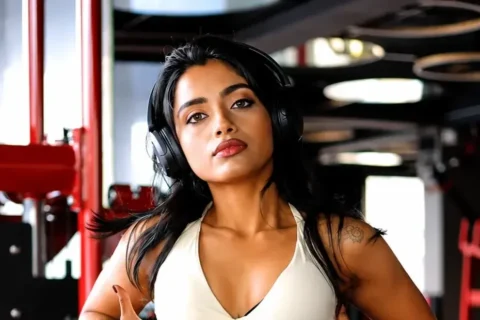 Famous Fitness Influencer Simi Das Teases in Netted Lingerie with Her Boobs and Pussy Visible Showing Off Perfect Ass Sex Video