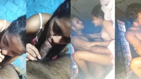 Horny Desi Bhabhi Gives Sloppy Blowjob and Gets Wet Pussy Fucked Hard