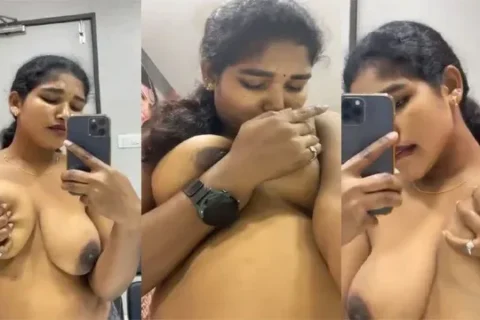 Desi Tamil Wife Pressing Boobs Viral Mms Video Sex Video XXX