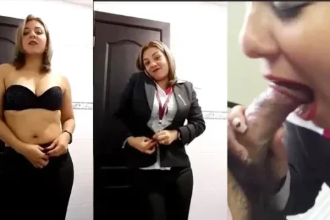 HR Manager Affair With CEO Giving Blowjob Office
